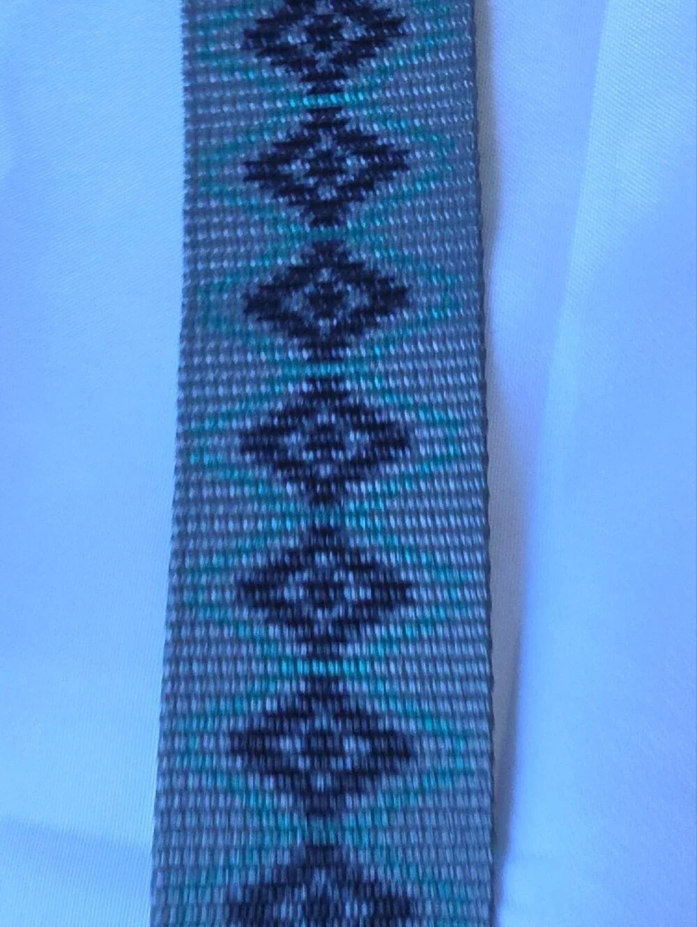 Wrangler Teal & Brown Messenger Crossbody with Patterned Strap